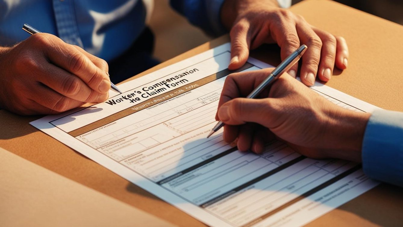 employee filling out a workers compensation form