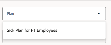 Step 8: The "Plan" field will auto-populate to your Sick Plan. Click on your plan to proceed.
